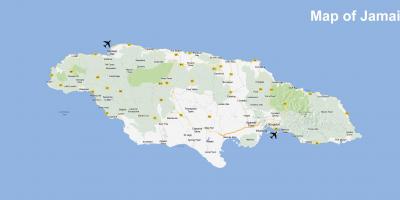 Harta jamaica aeroporturi si statiuni