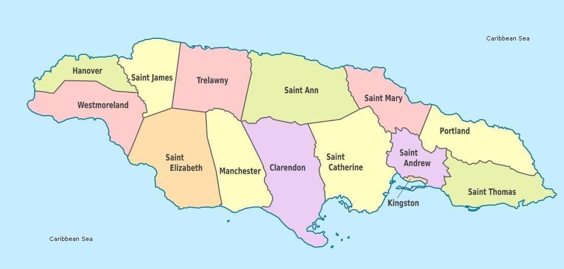 Harta de etichetat jamaica