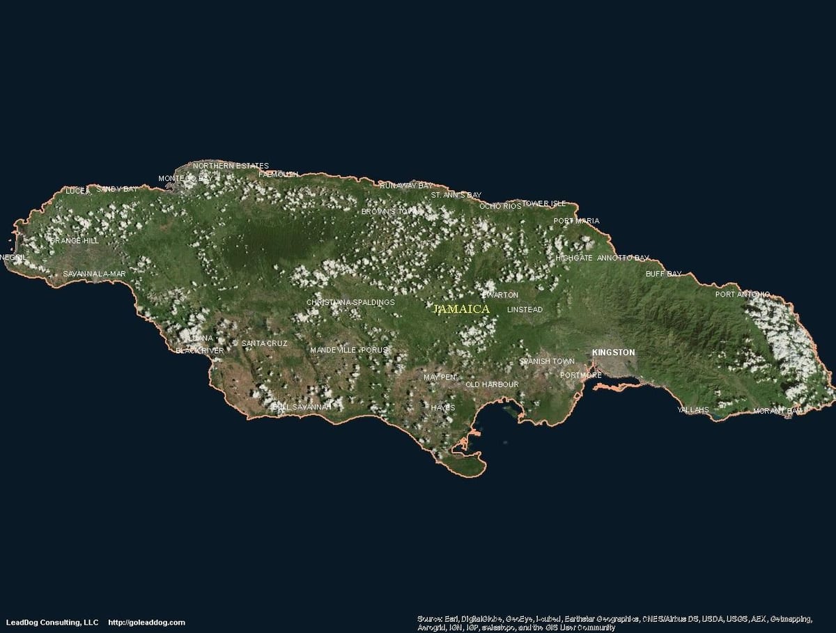 Harta aeriene jamaica
