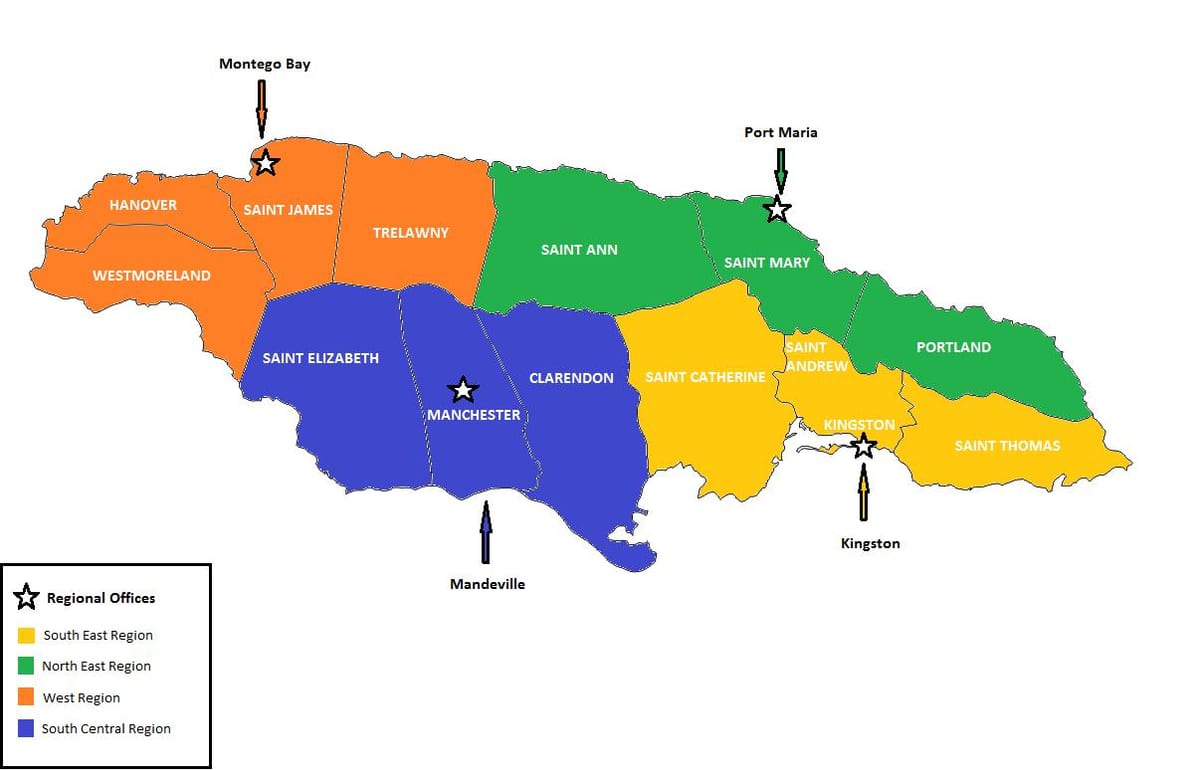Harta economică jamaica
