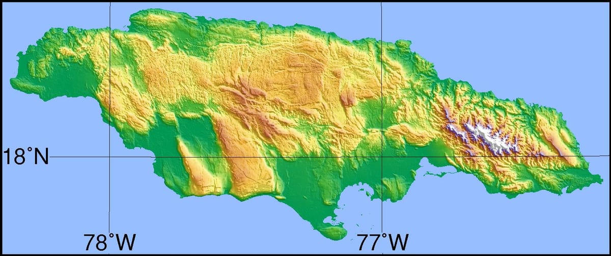 Harta satelit jamaica