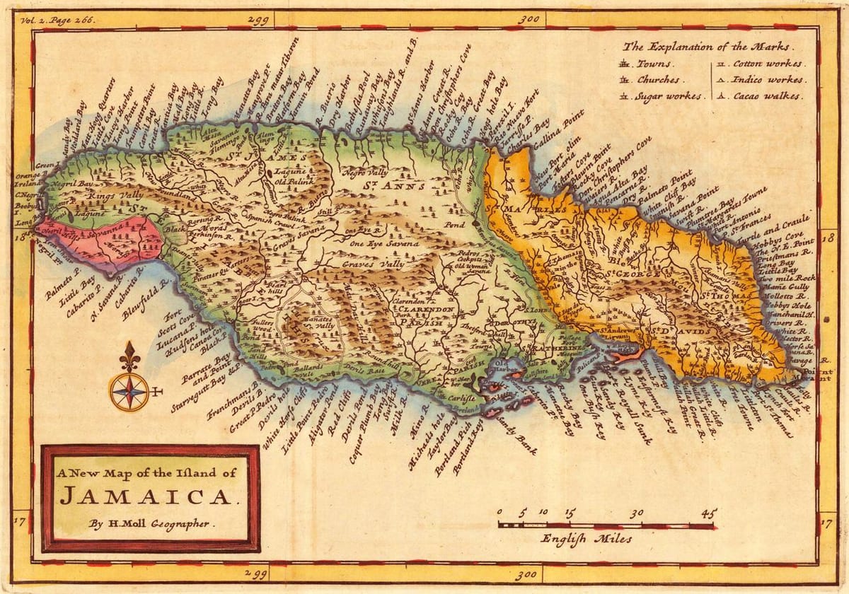 Harta veche jamaica