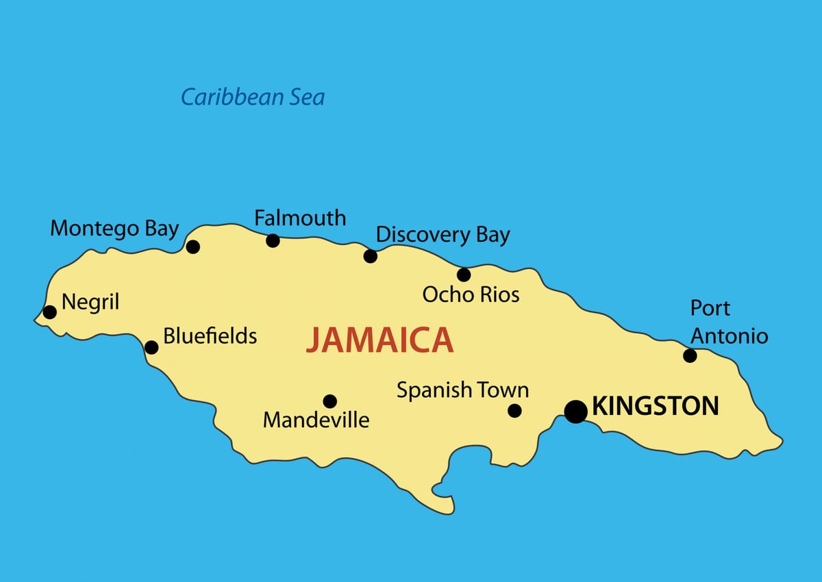 Harta orașe jamaica