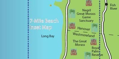 Harta negril jamaica 7 mile beach