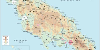 Harta south coast, jamaica 