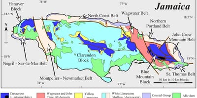 Harta geologică jamaica