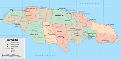 Harta politică jamaica
