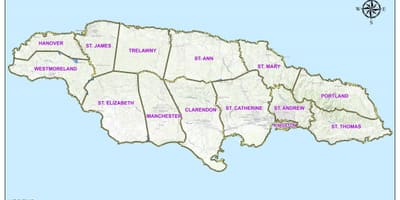 Harta jamaica circumscripții