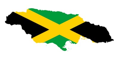 Harta jamaica vector