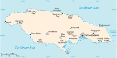 Harta jamaica zona 